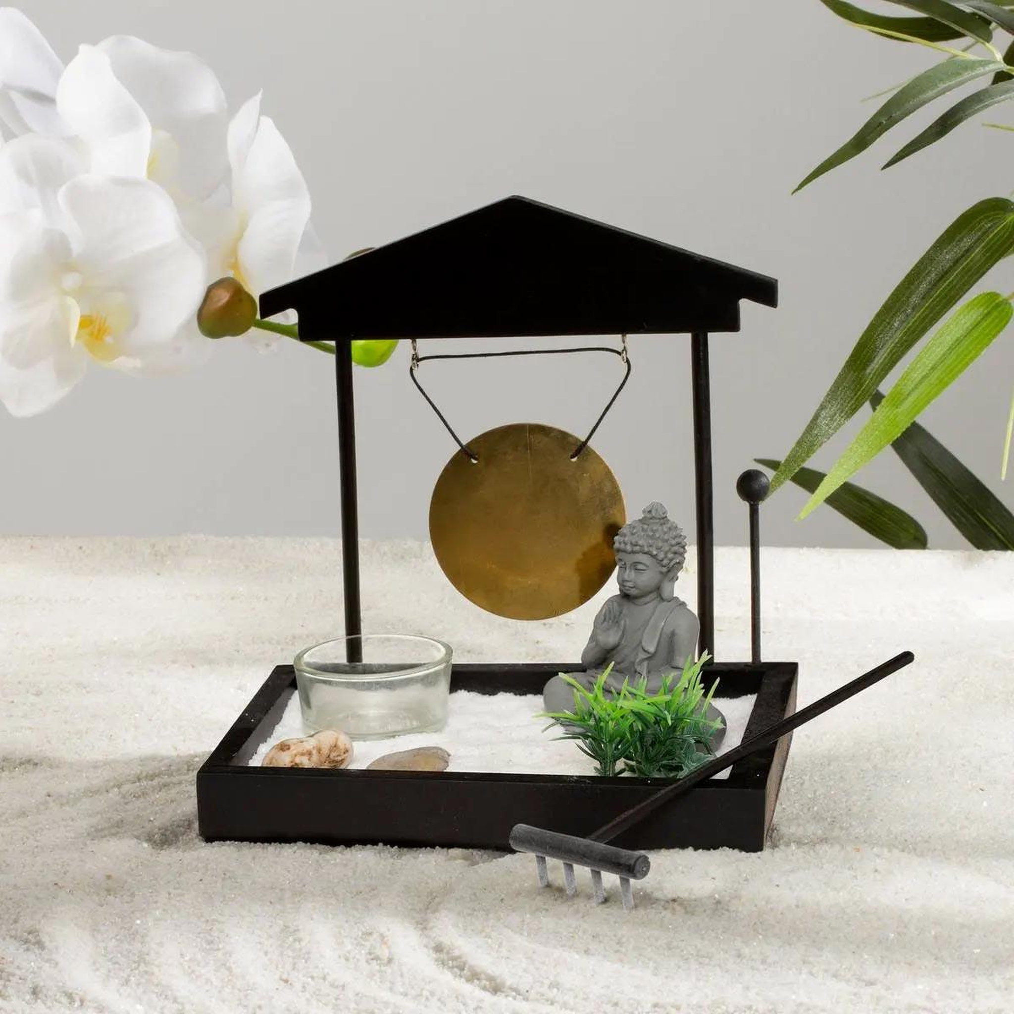 Voir la diapositive 4 : ATMOSPHERA Jardin zen tori - 12 x 15 cm - noir