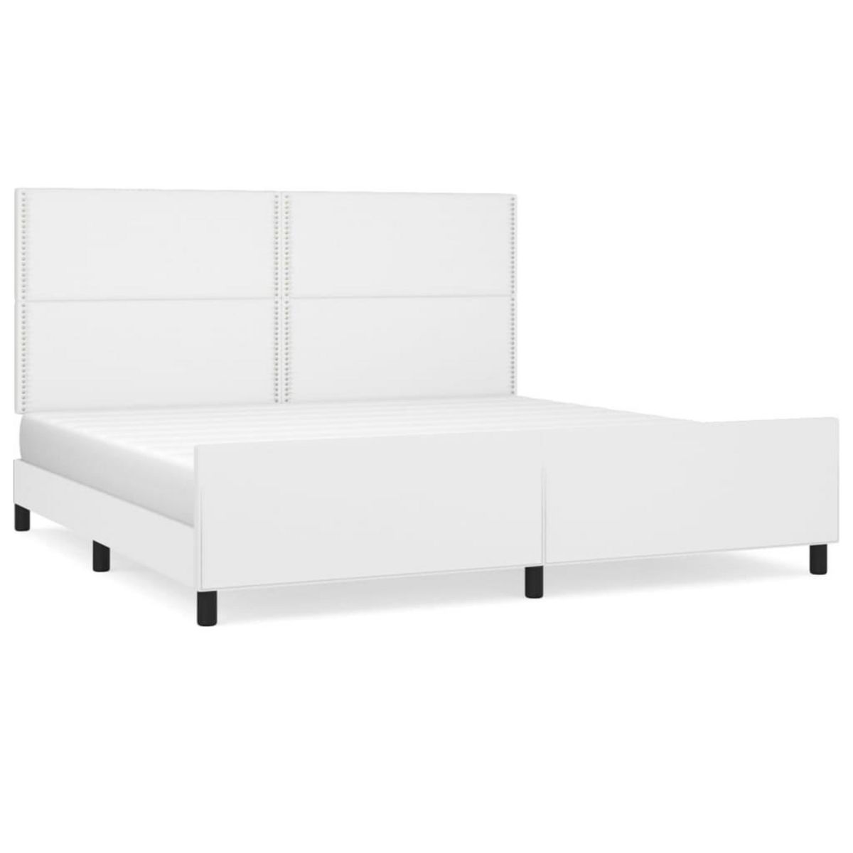VIDAXL Cadre de lit sans matelas blanc 200x200 cm similicuir