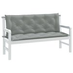 VIDAXL Coussins de banc de jardin lot de 2 gris clair melange tissu
