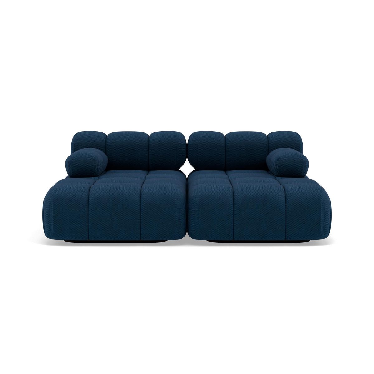 LISA DESIGN Ruby - canapé droit 4 places avec double méridienne - assise profonde - en velours texturé