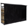 Voir la diapositive 6 : ID MARKET Abri de stockage en acier galvanisé pour bûches L. 274 cm avec housse de protection