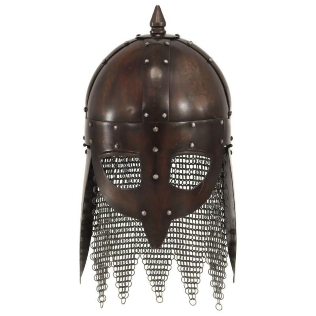VIDAXL Casque de guerrier viking antique pour GN Cuivre Acier