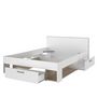 Voir la diapositive 3 : Lit double avec rangements 140X190/200 cm SANDRINE