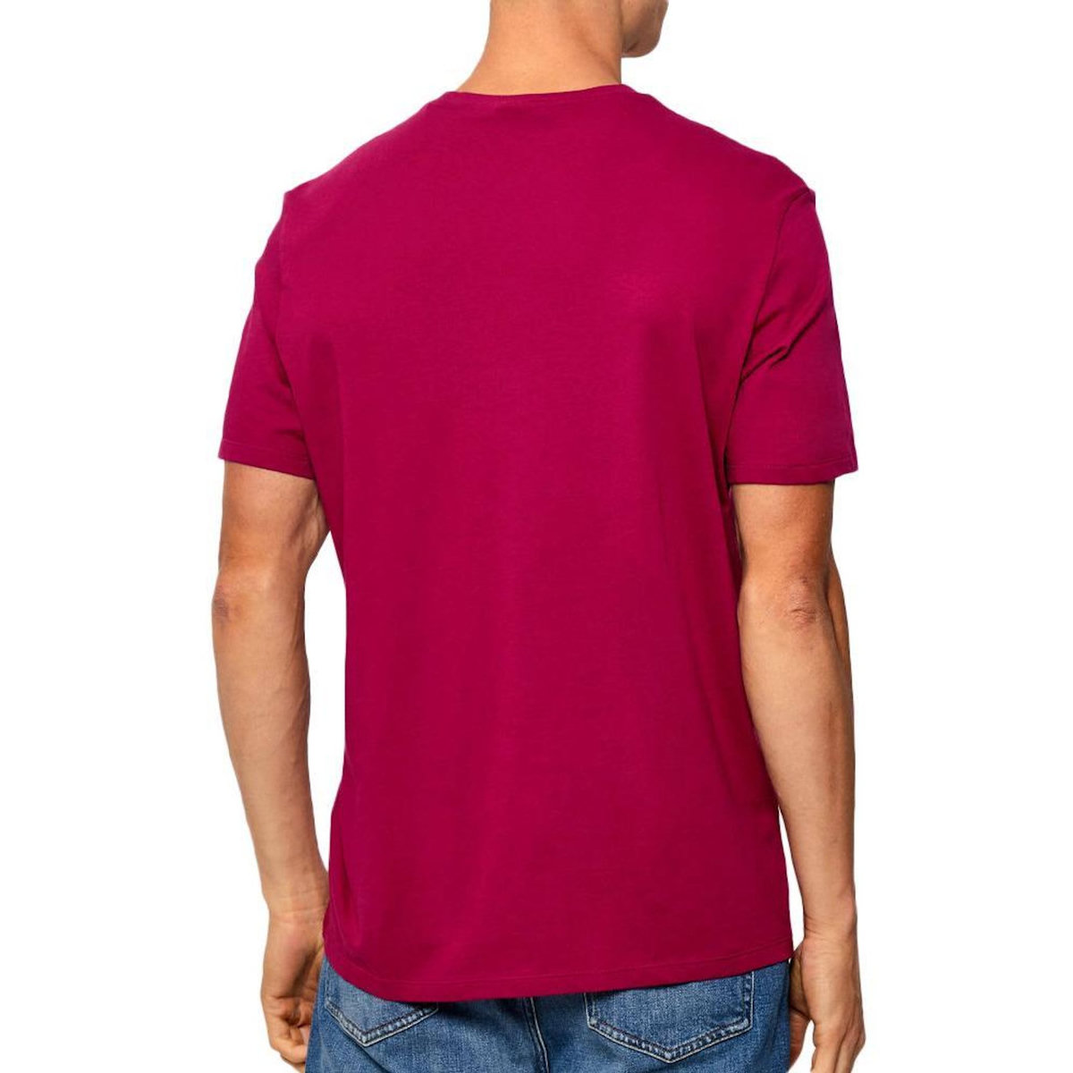 CALVIN KLEIN JEANS T-Shirt Bordeaux Homme Calvin Klein Jeans Badge 30s