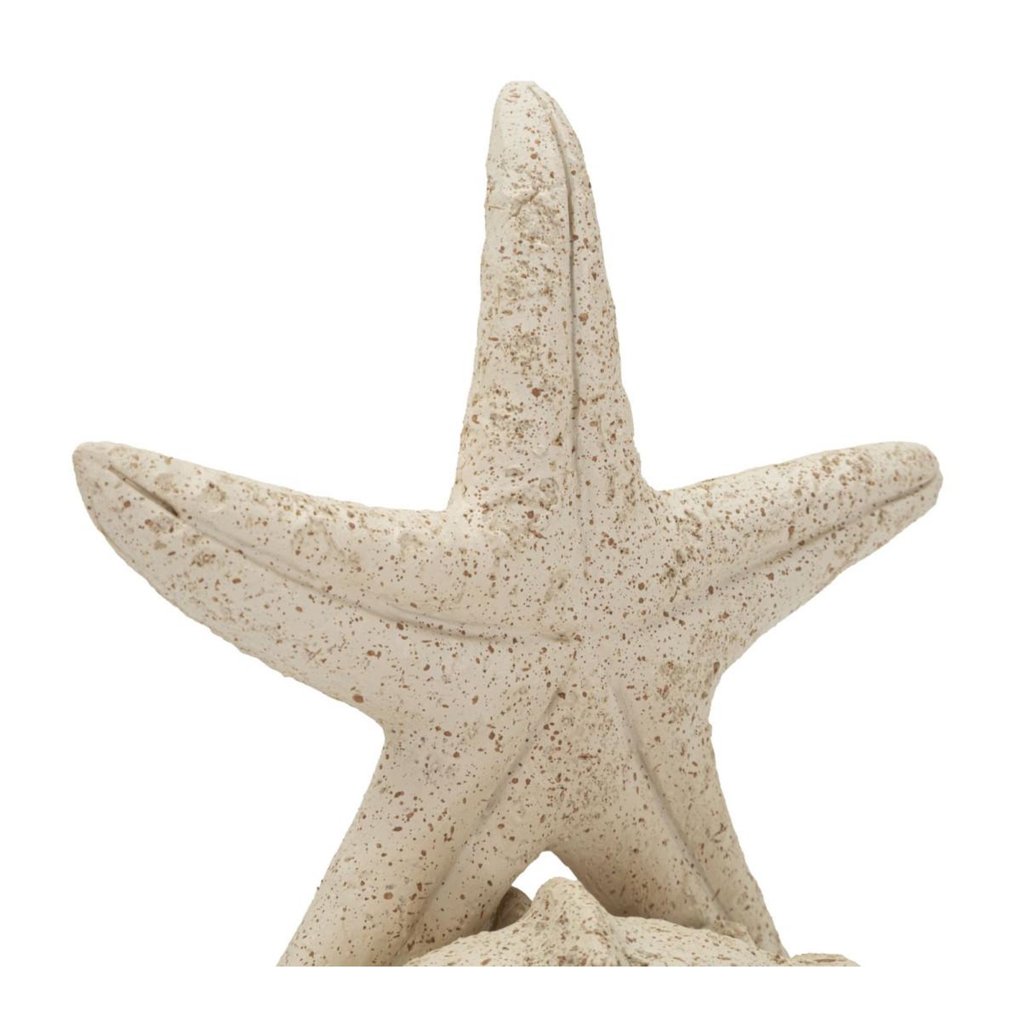 Voir la diapositive 4 : Paris Prix Étoile de mer sur coquillage en résine  sand  30cm beige