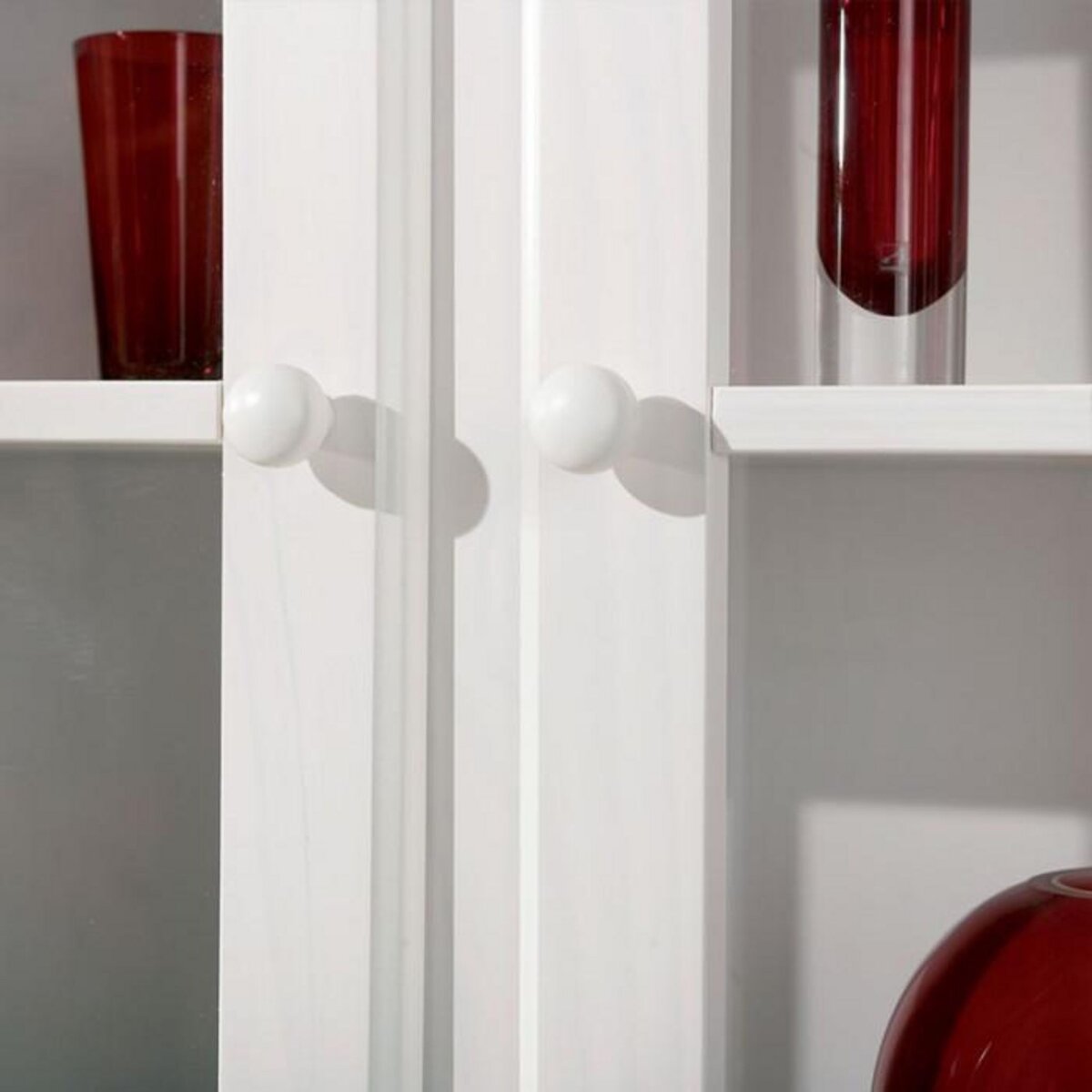 Paris Prix Vaisselier 4 Portes Bois Massif  Alienor  198cm Blanc