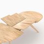 Voir la diapositive 6 : Rendez vous déco Table extensible en bois d'hévéa massif foncé 6 à 10 personnes - Oli
