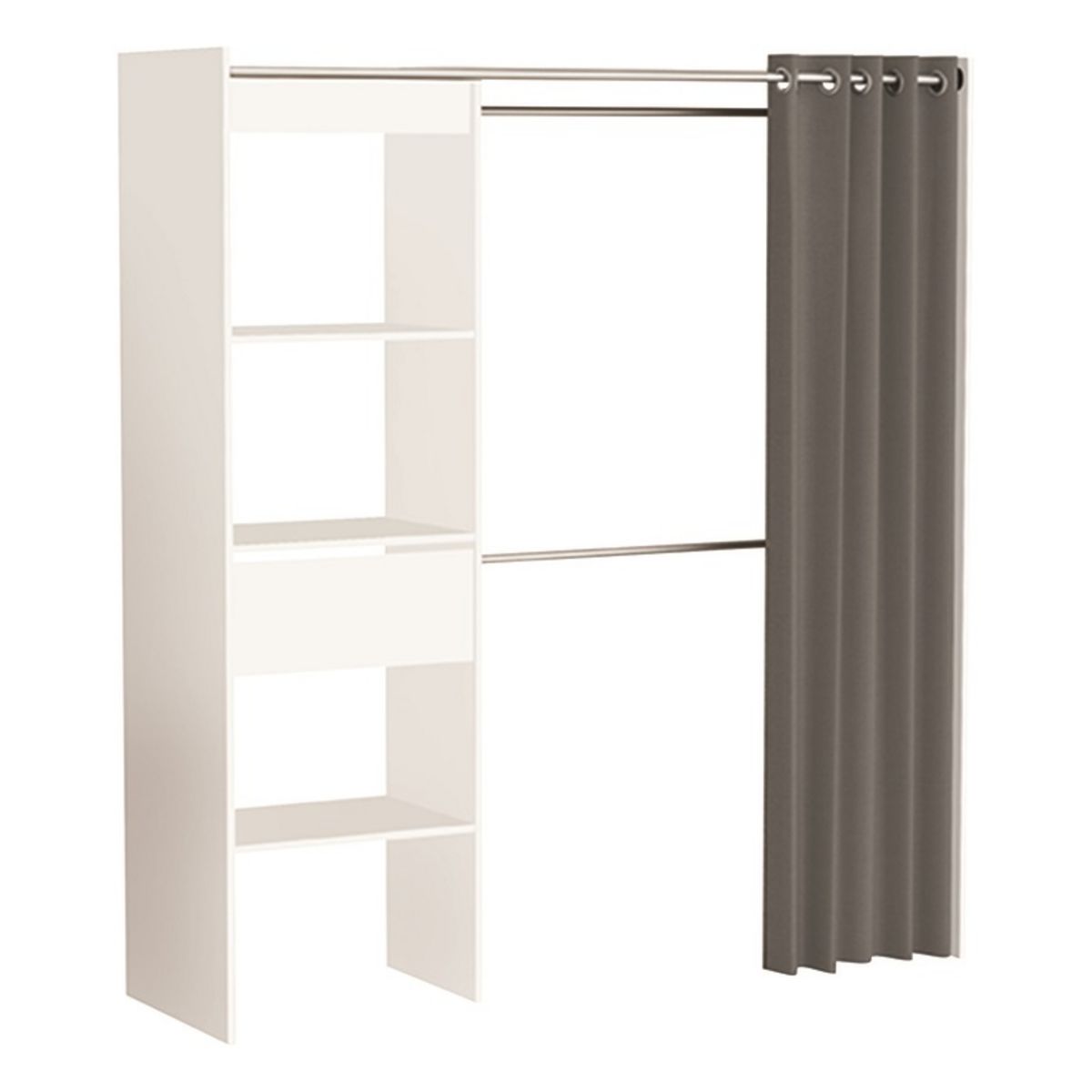 Kit dressing extensible CARGO,1 tiroir, L114-168xH187cm+ rideau