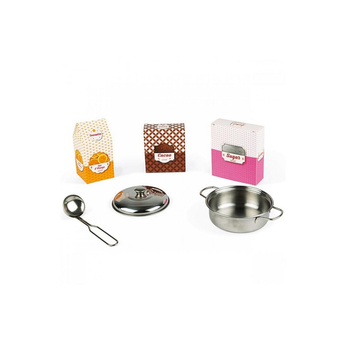 Juratoys-Janod Cuisine en Bois Candy Chic pour Enfants - Jouet de Chef Cuisinier
