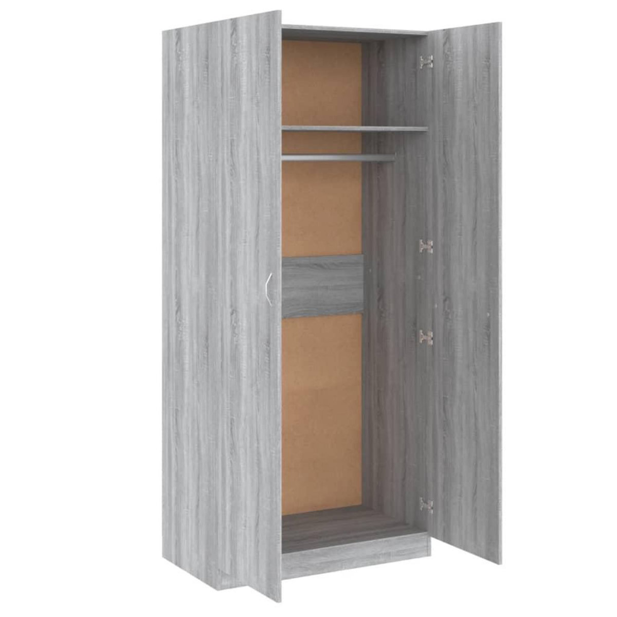 VIDAXL Garde-robe Sonoma gris 90x52x200 cm Bois d'ingenierie