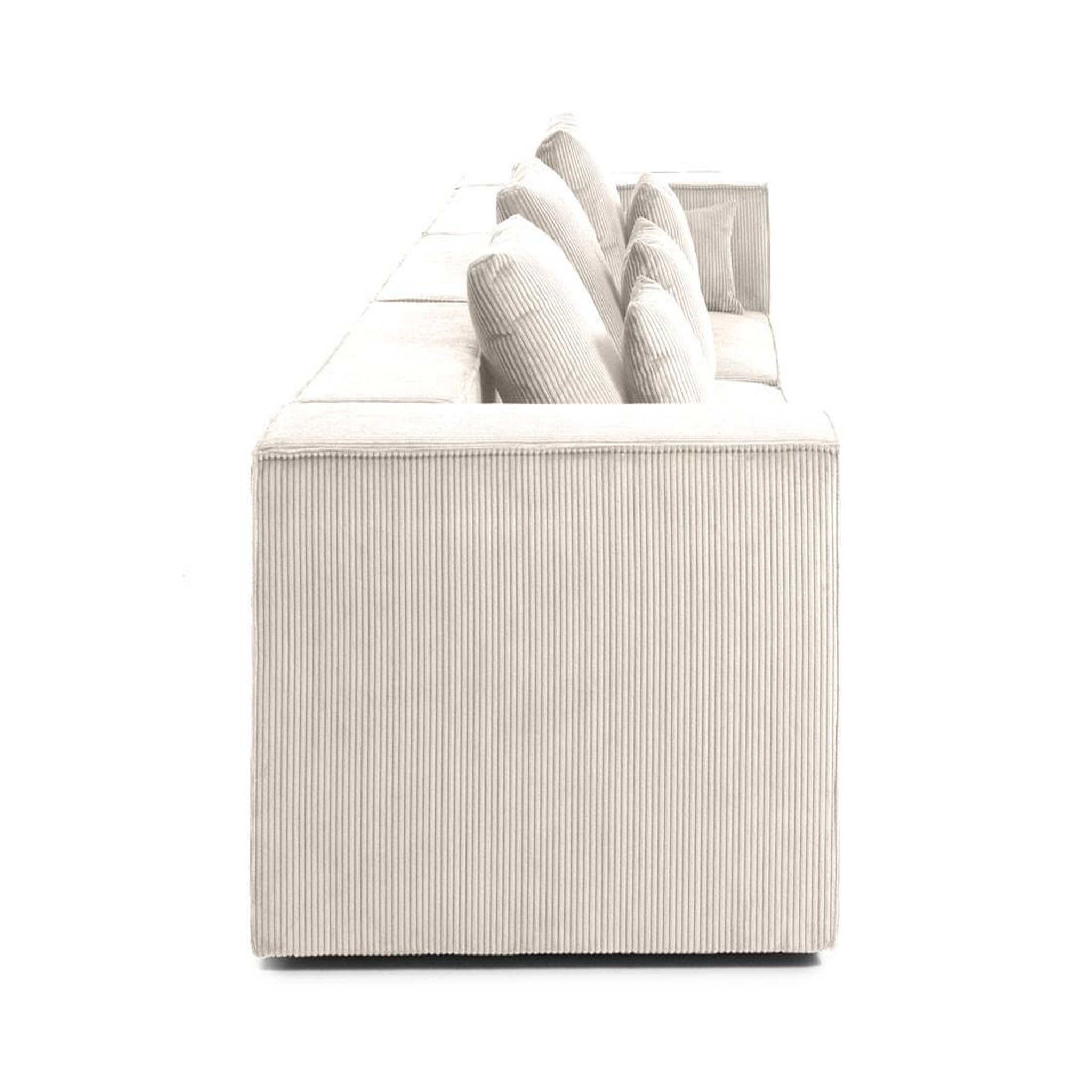 Voir la diapositive 3 : BEST MOBILIER Colombine - canapé modulable droit - 3 places - en velours côtelé