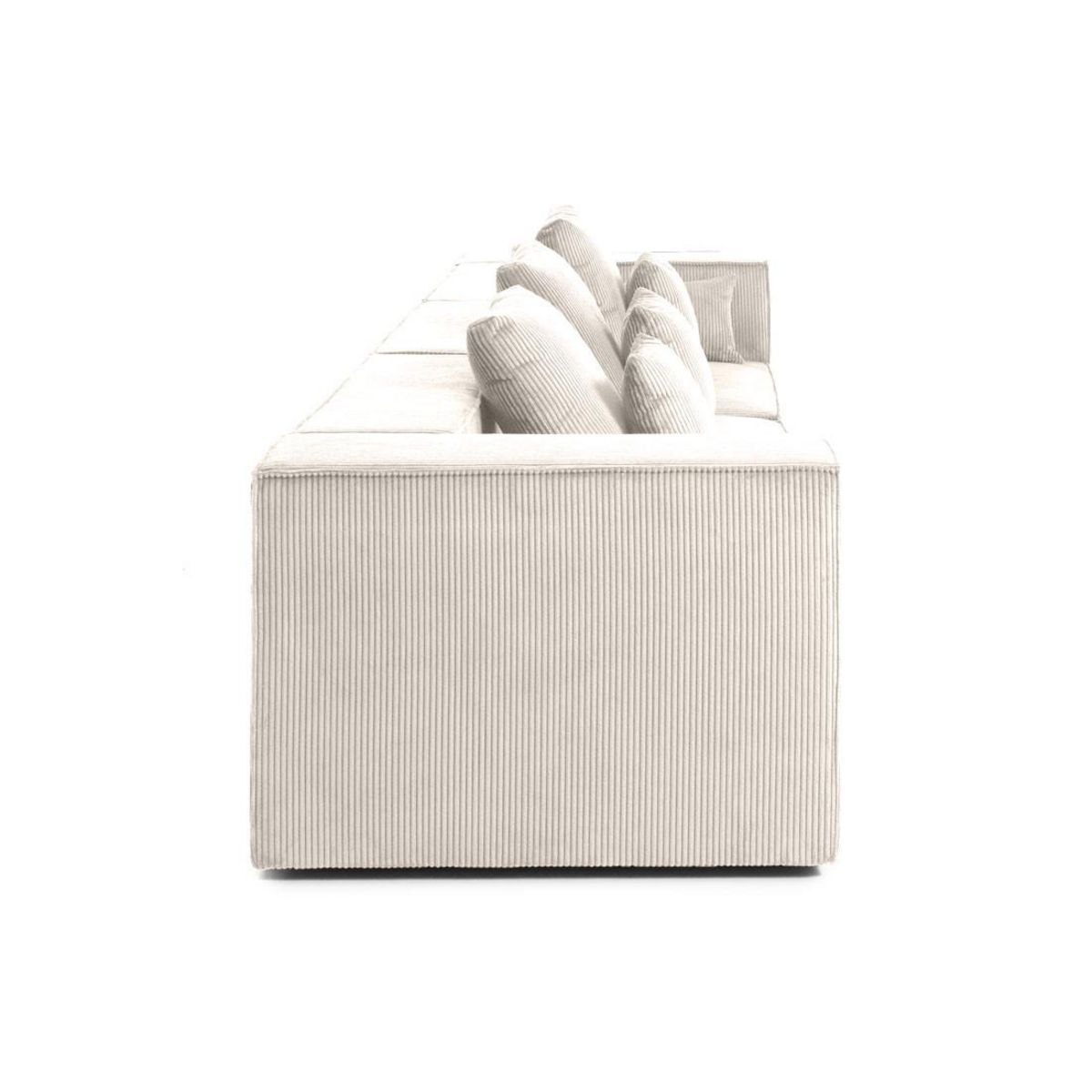 LISA DESIGN Colombine - canapé modulable droit - 3 places - en velours côtelé