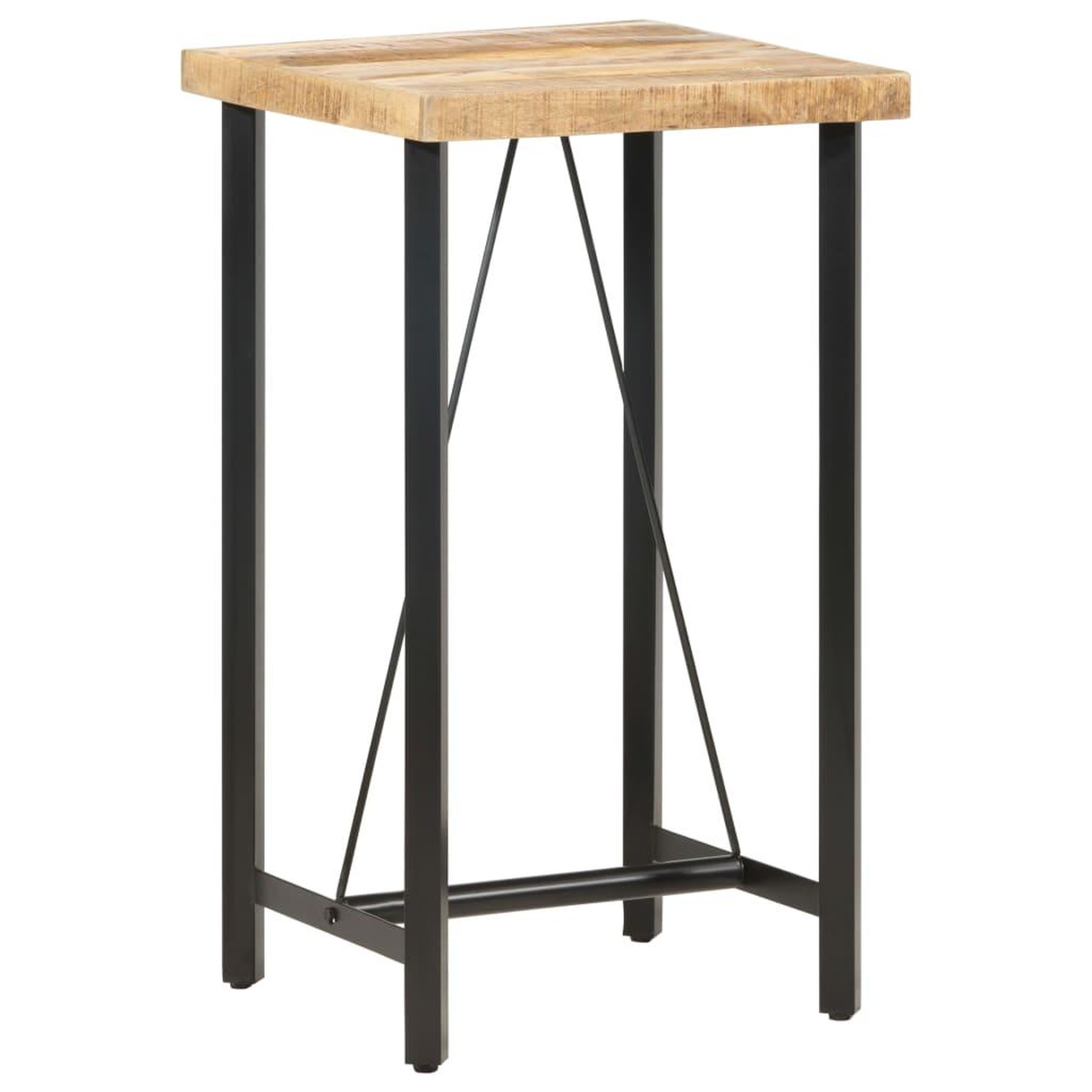 Voir la diapositive 1 : VIDAXL Table de bar 60x60x107 cm Bois de manguier brut