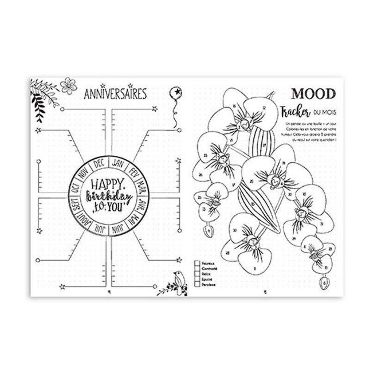 Toga Carnet fleuri - Bullet Journal - Daily journal