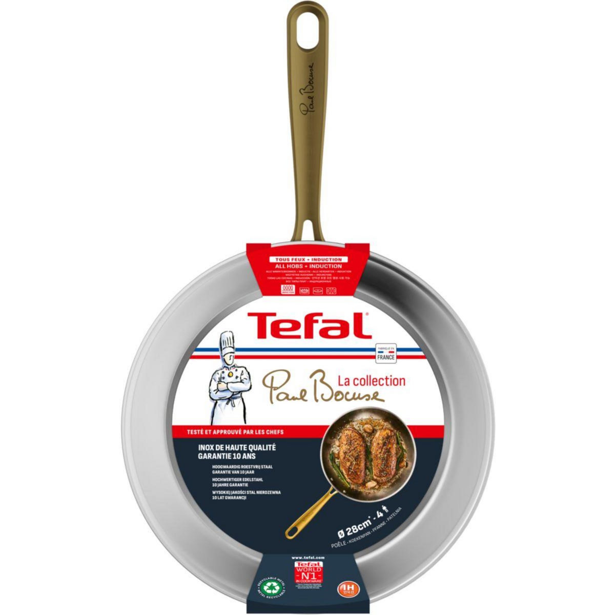 TEFAL Poêle 28cm inox Bocuse Edition