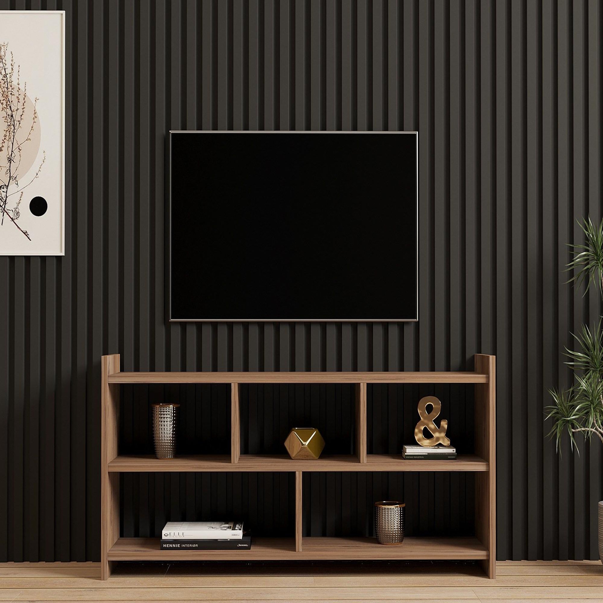 Voir la diapositive 3 : Habitat et Jardin Meuble tv en bois  pera  - 117 x 28 x 55 cm - pin atlantique