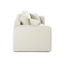 Voir la diapositive 4 : BEST MOBILIER Topaze - canapé droit 2 places - en tissu bouclette