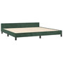 Voir la diapositive 4 : VIDAXL Cadre de lit sans matelas vert fonce 200x200 cm velours