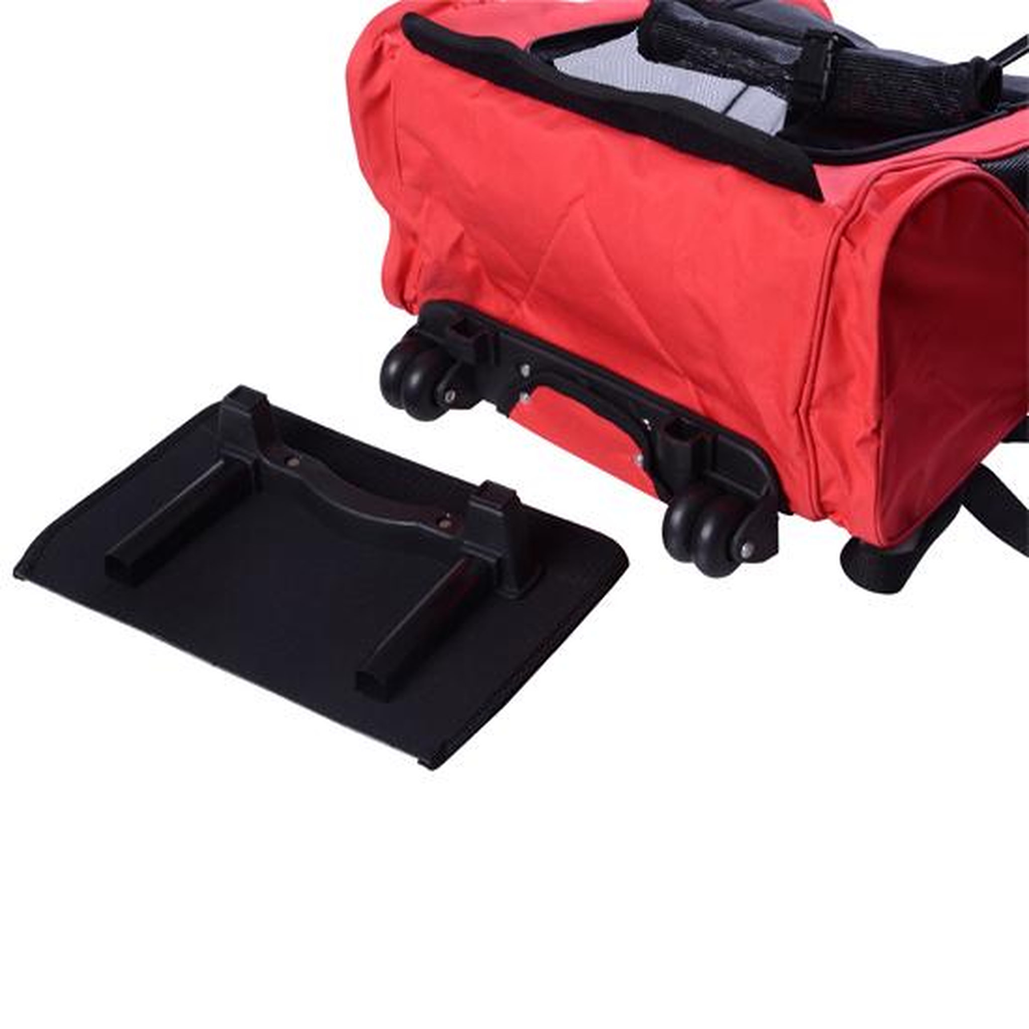 Voir la diapositive 6 : PAWHUT 2 en 1 trolley chariot sac a dos sac de transport a roulettes pour chien chat