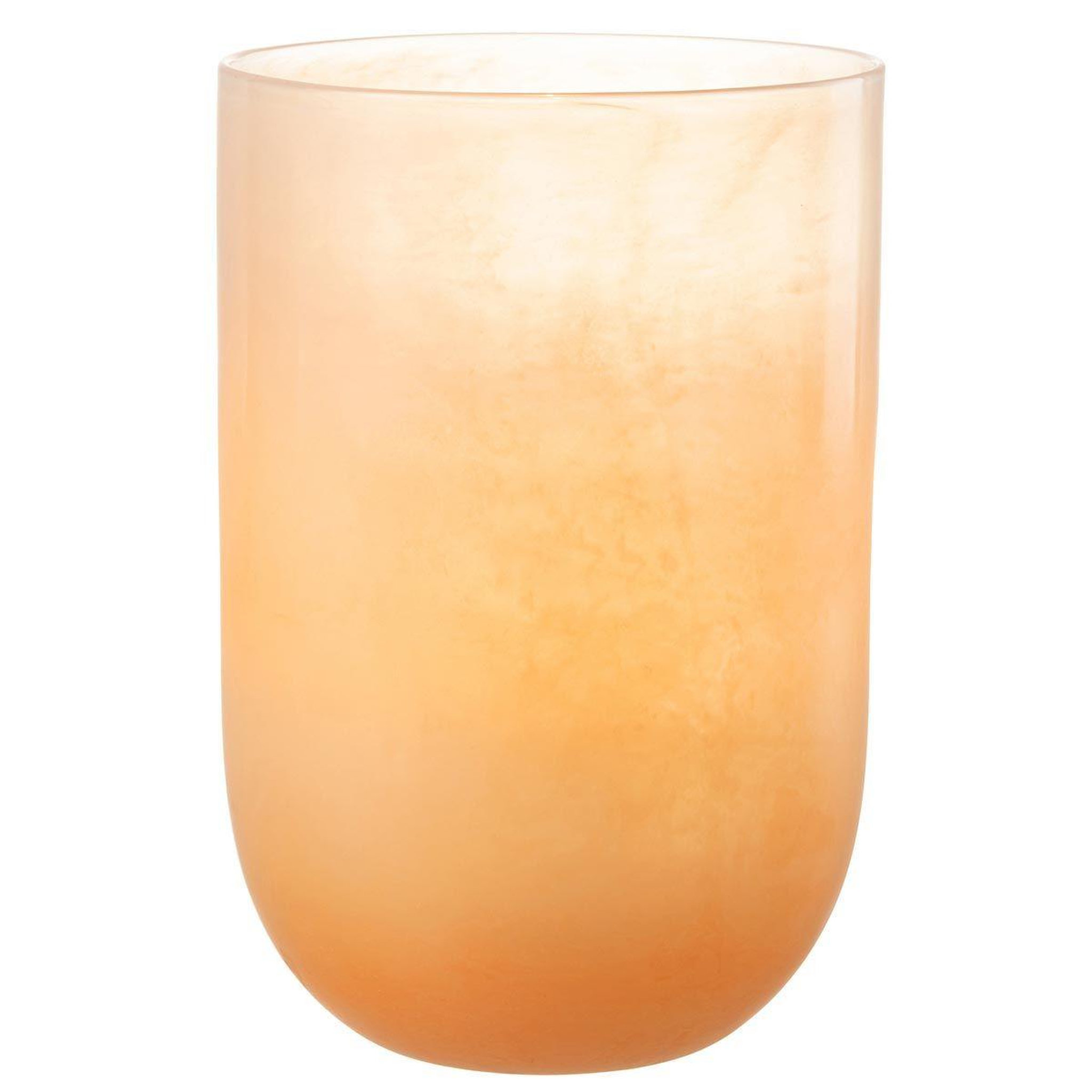 Voir la diapositive 2 : J-LINE Vase design en verre  corrie  36cm corail