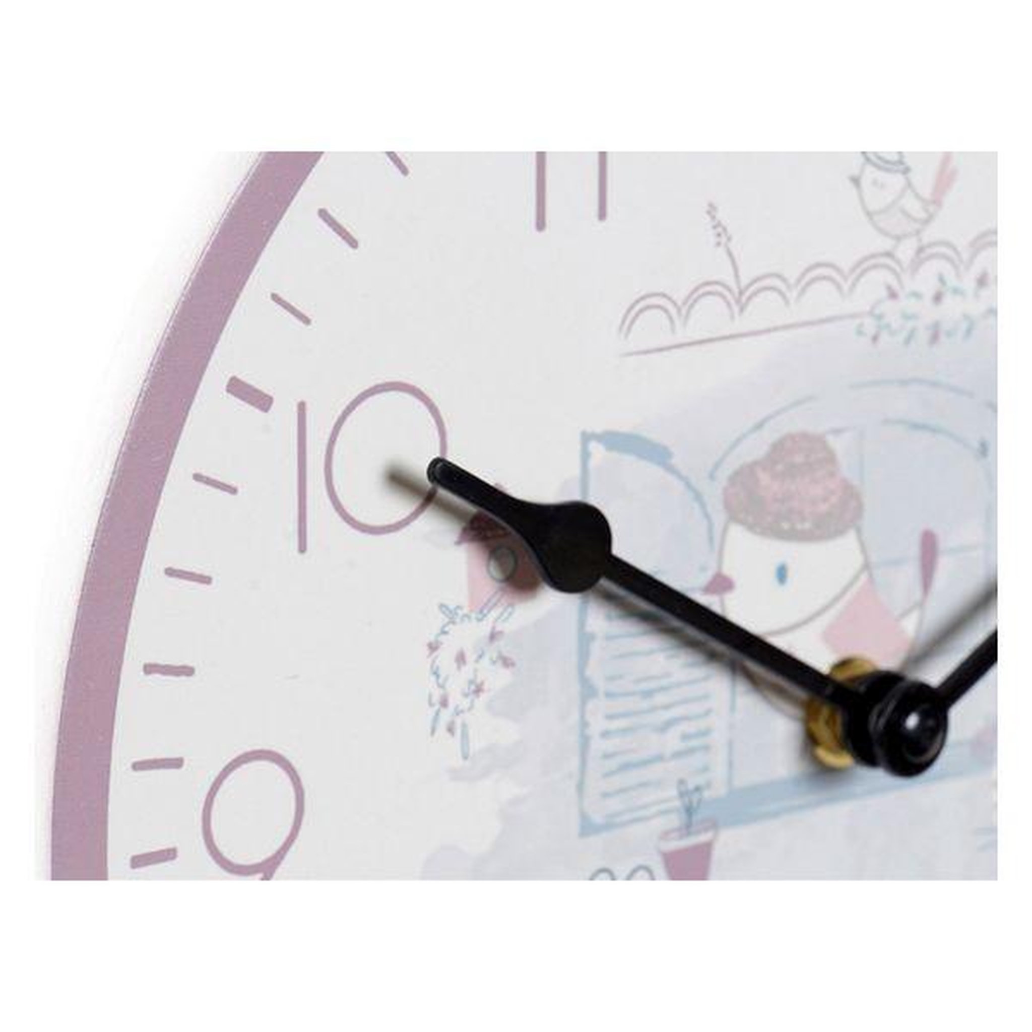 Voir la diapositive 3 : AAAAA Horloge Murale DKD Home Decor Bleu Rose Bois Métal Plastique Bois MDF Enfant Oiseau 24 x 3 x 24 cm (2 Unités)