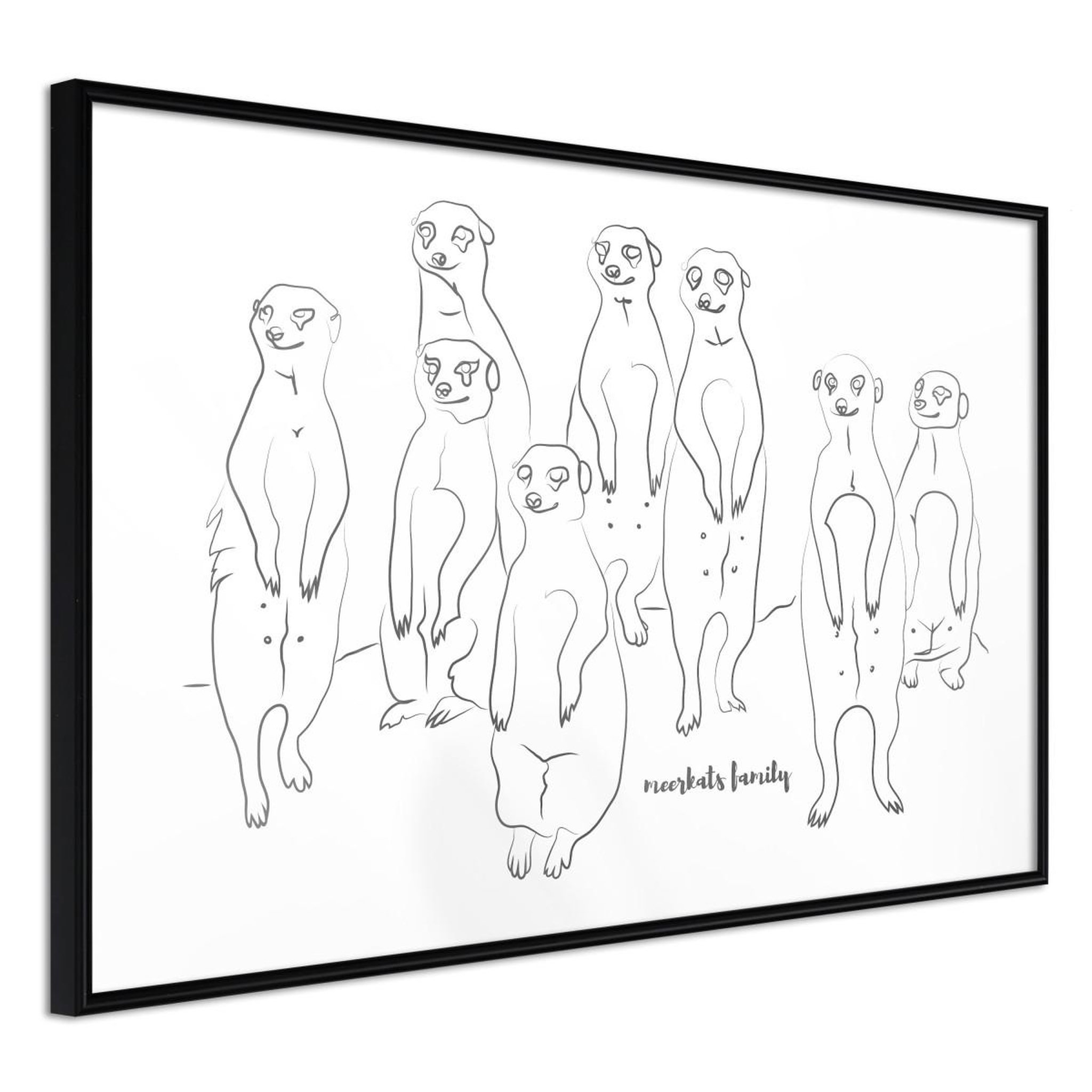 Paris Prix Affiche murale encadrée  meerkat lookout