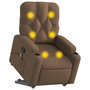 Voir la diapositive 3 : VIDAXL Fauteuil de massage inclinable Marron Tissu