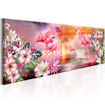 Paris Prix Tableau Imprimé  Flamingoes Land. Coloris disponibles : Multicolore