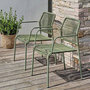Voir la diapositive 2 : Paris Prix Lot de 2 Fauteuils de Jardin  Marceau  78cm Vert Olive