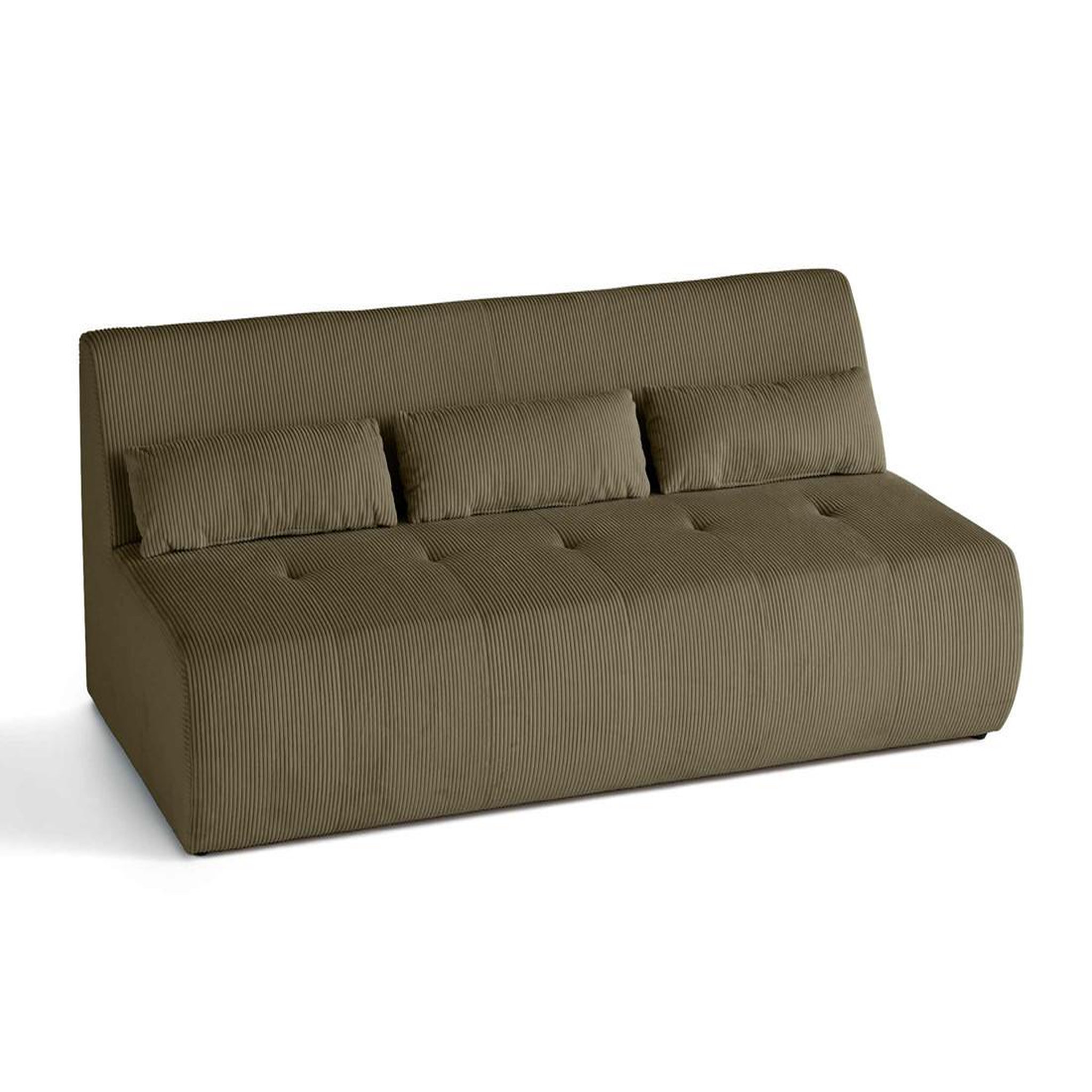 Voir la diapositive 2 : LISA DESIGN Onyx - canapé droit 3 places - en velours côtelé