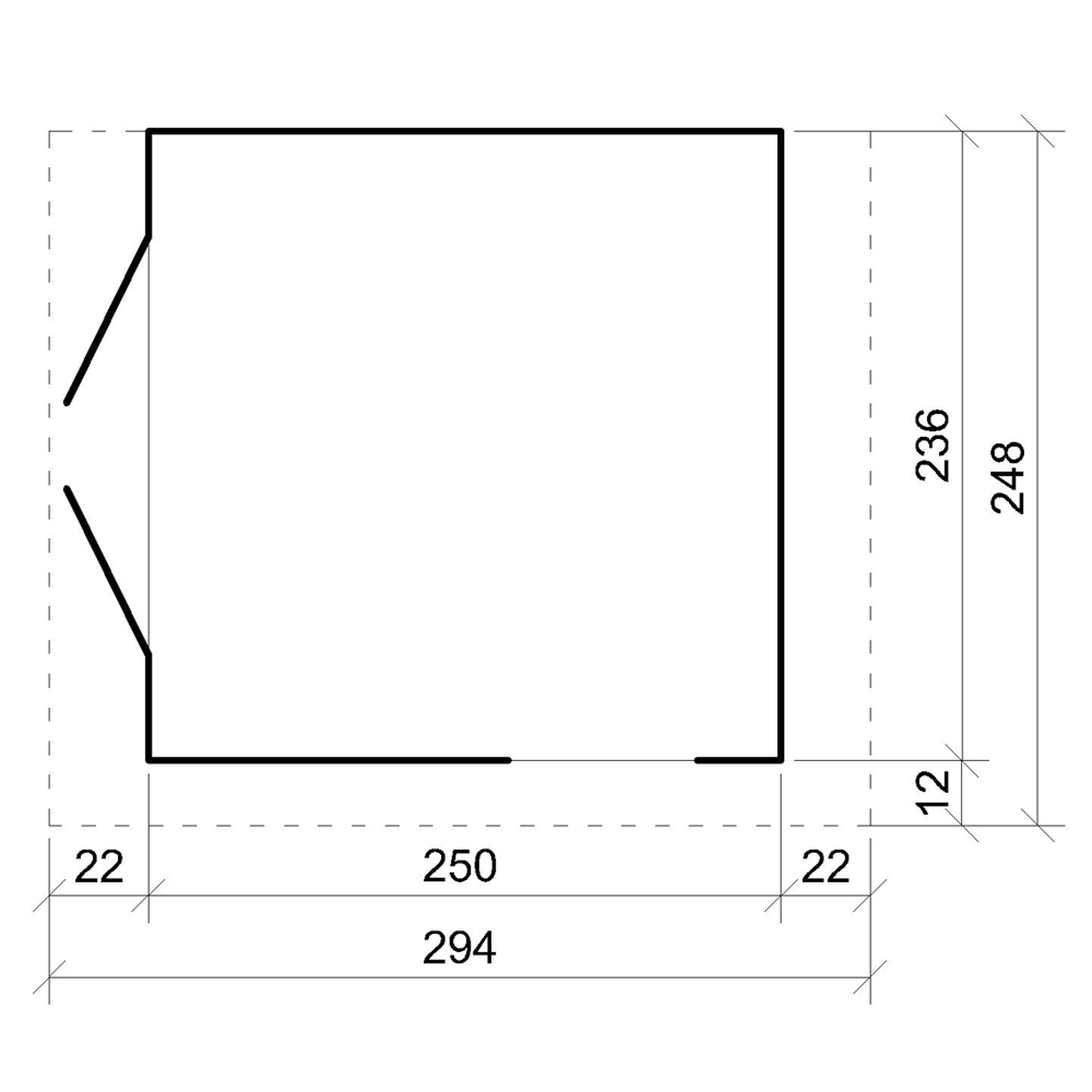 Voir la diapositive 5 : TIMBELA Abri de jardin qualité premium 5,9 m² - h231x248x294 cm avec plancher et paroi latérale m938
