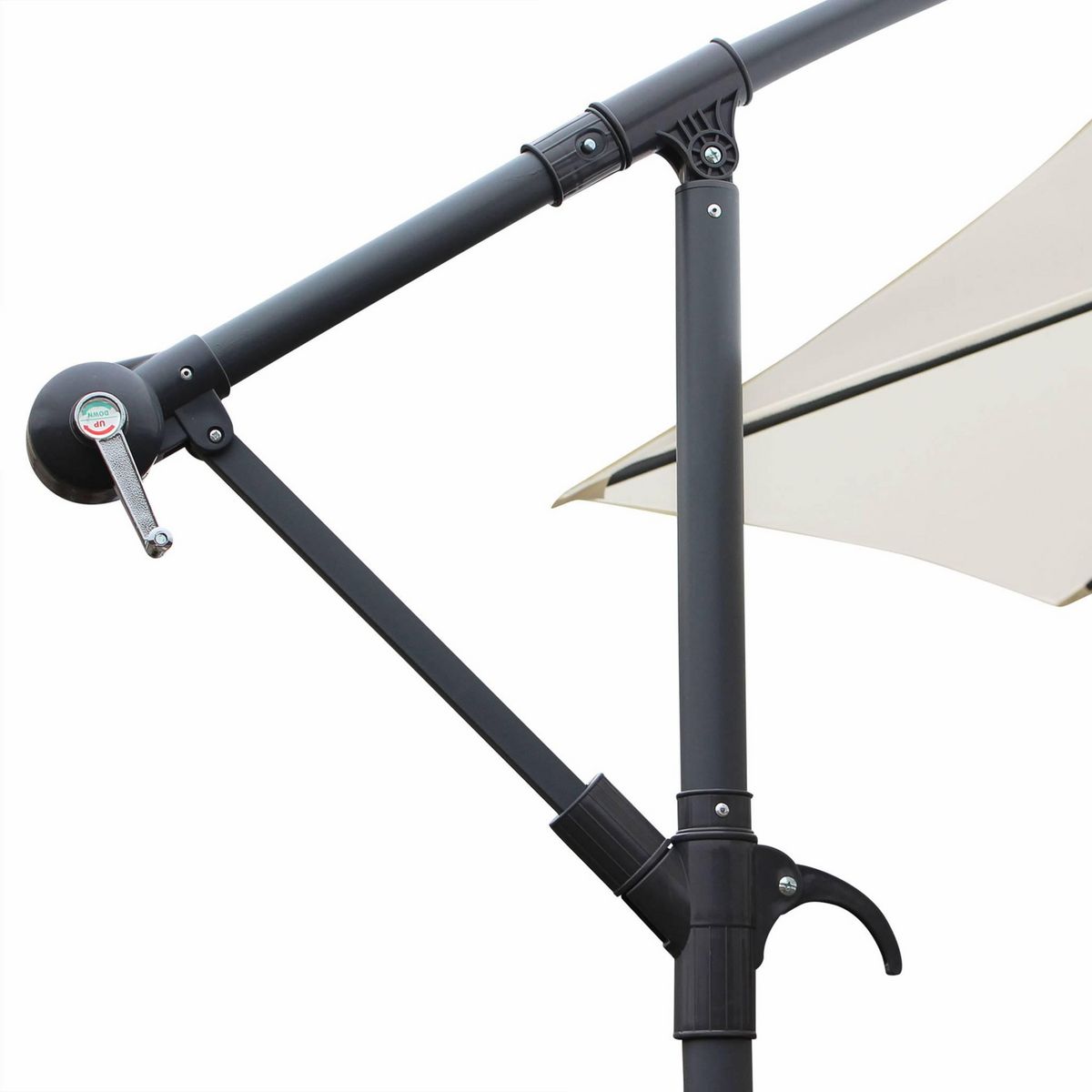 SWEEEK Parasol déporté rond Hardelot diamètre 350cm excentré  8 baleines