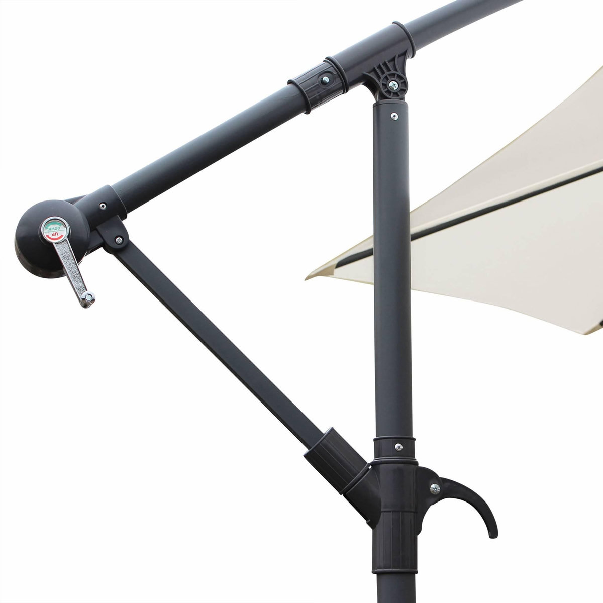 SWEEEK Parasol déporté rond Hardelot diamètre 350cm excentré  8 baleines