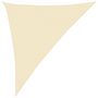 Voir la diapositive 2 : VIDAXL Voile d'ombrage 160 g/m^2 Creme 3x4x5 m PEHD