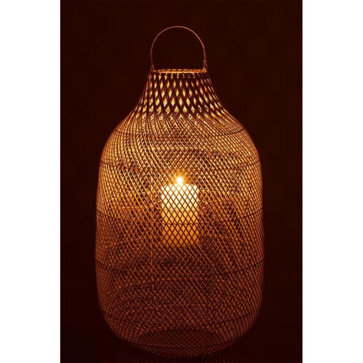 Paris Prix Lanterne Cylindrique  Rotin  78cm Blanc