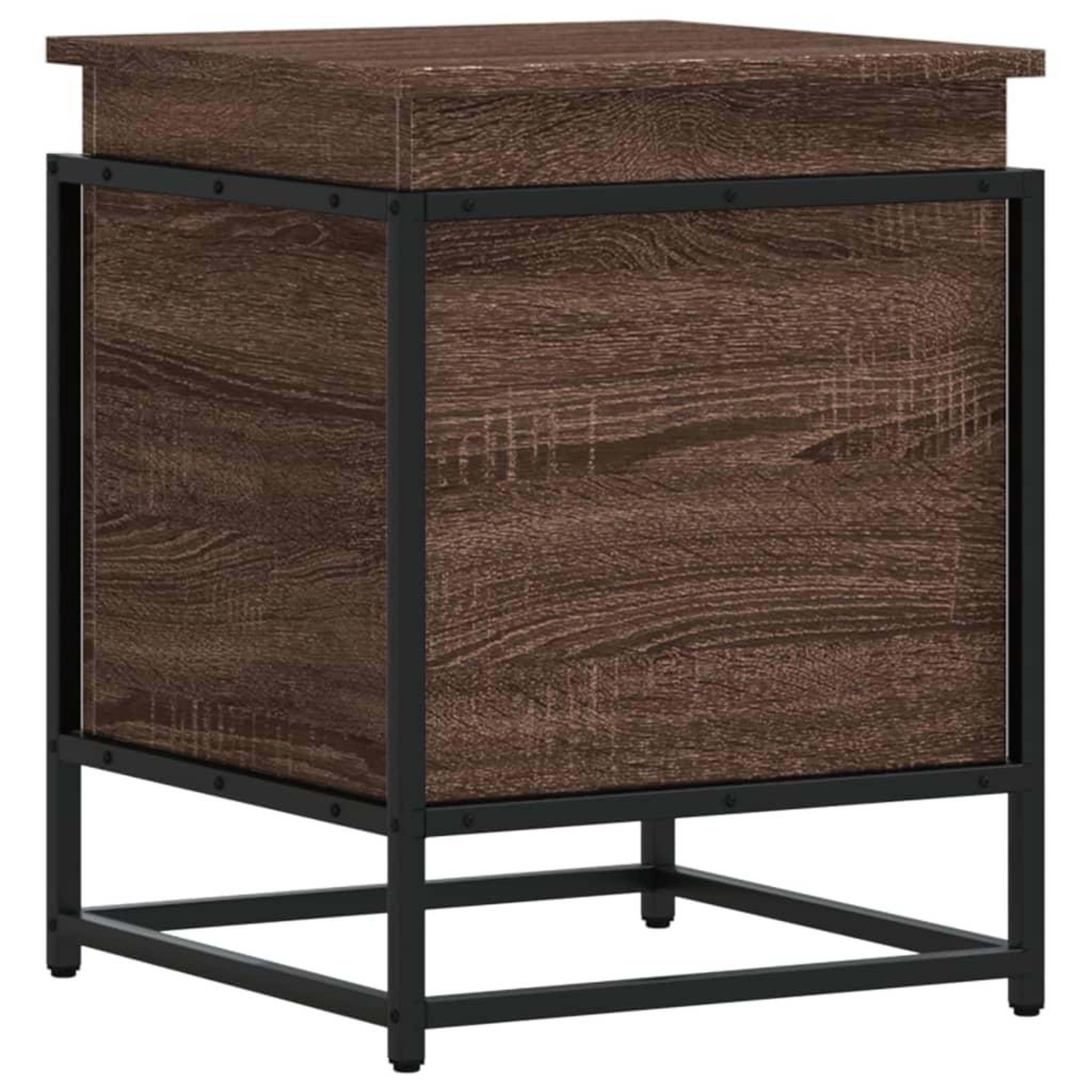 Voir la diapositive 2 : VIDAXL Boîte de rangement avec couvercle chene marron bois ingenierie