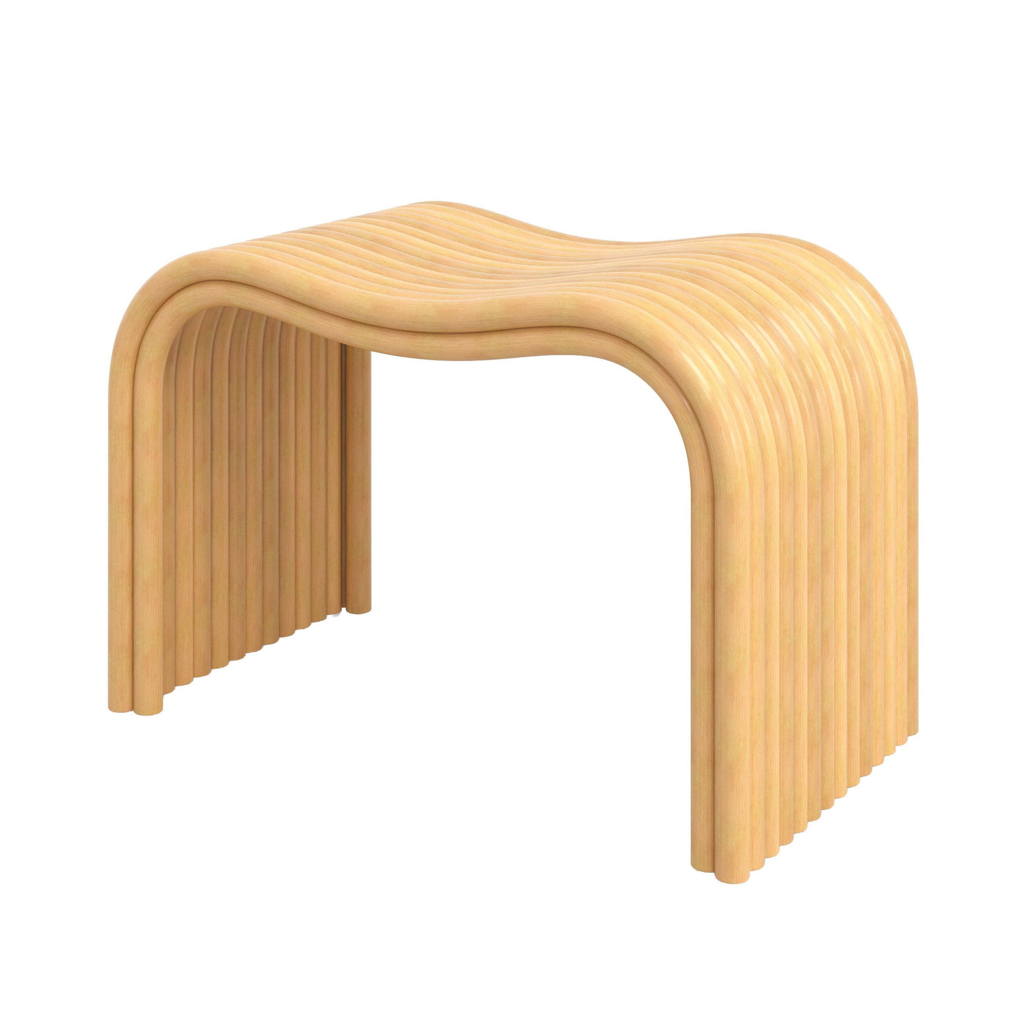 MAISON PAVANE Tabouret en rotin naturel 68 cm-wave
