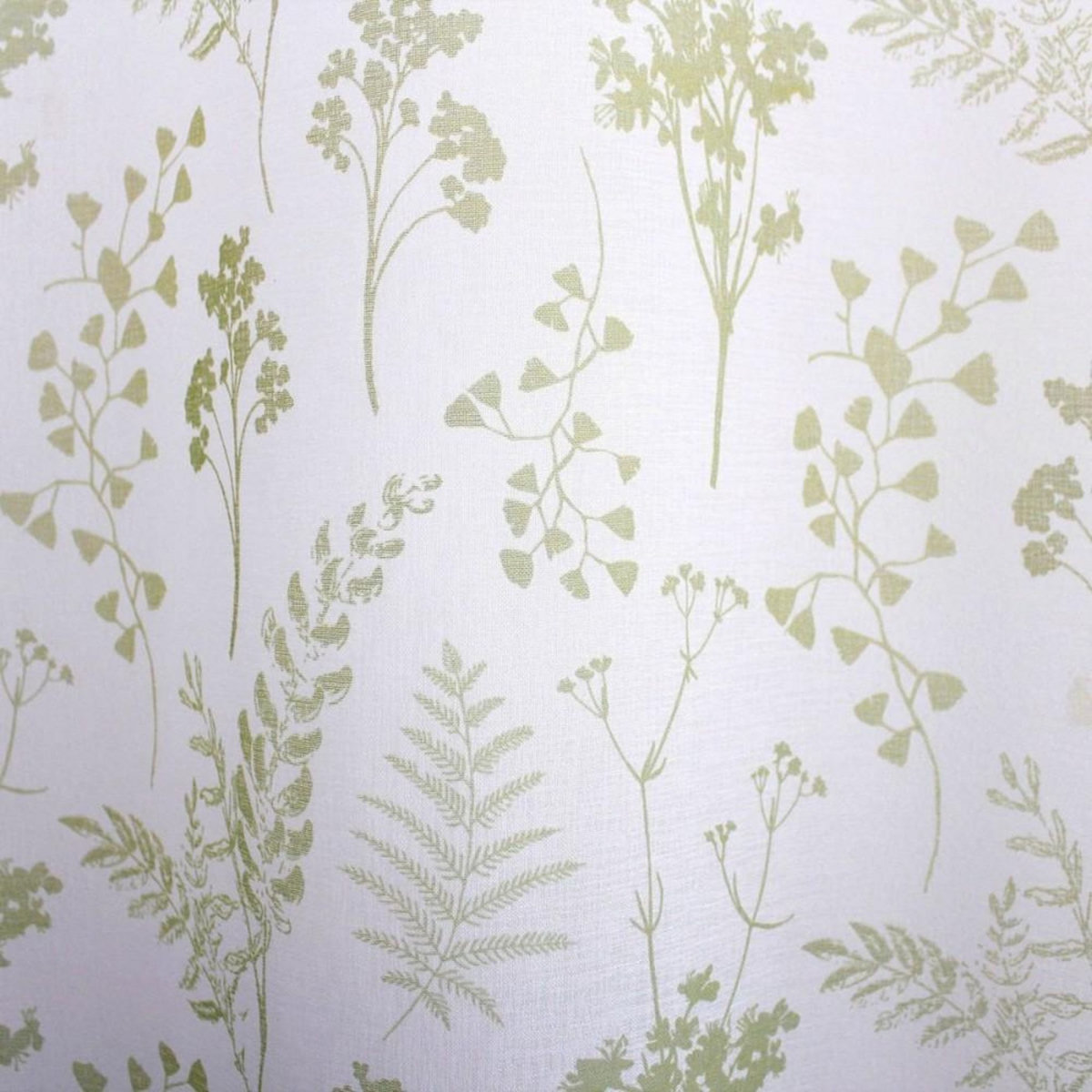 DECOSTARS Voilage à œillets 140x240 Herbier blanc vert tilleul