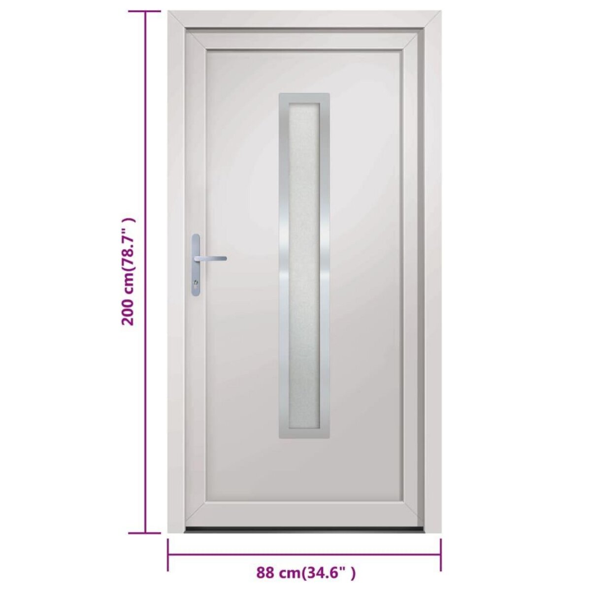 VIDAXL Porte d'entree Blanc 88x200 cm PVC