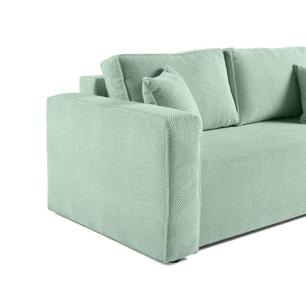 BEST MOBILIER Topaze - canapé droit 2 places - en velours texturé