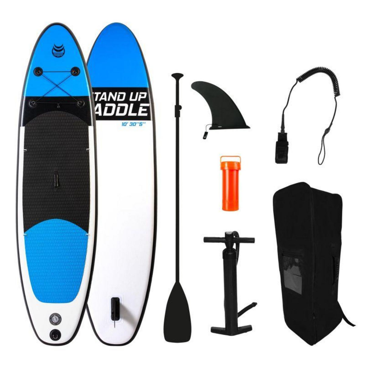 ADRENALIN Paddle Gonflable URA 10' 30'' 5'' (305x76x13cm) avec Pompe, Pagaie, Leash et Sac de Transport