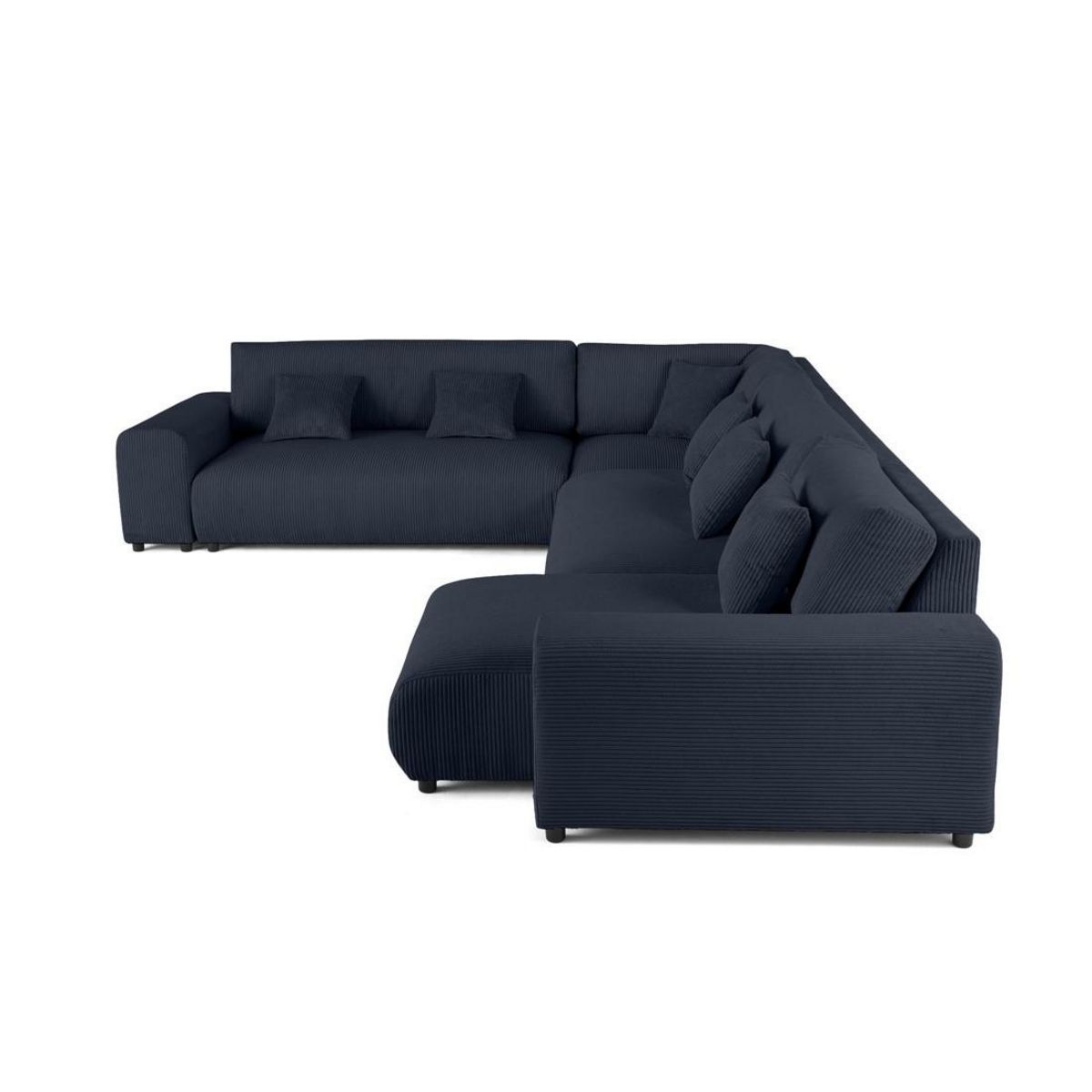 LISA DESIGN Garance - canapé modulable d'angle gauche - 8 places - en velours côtelé