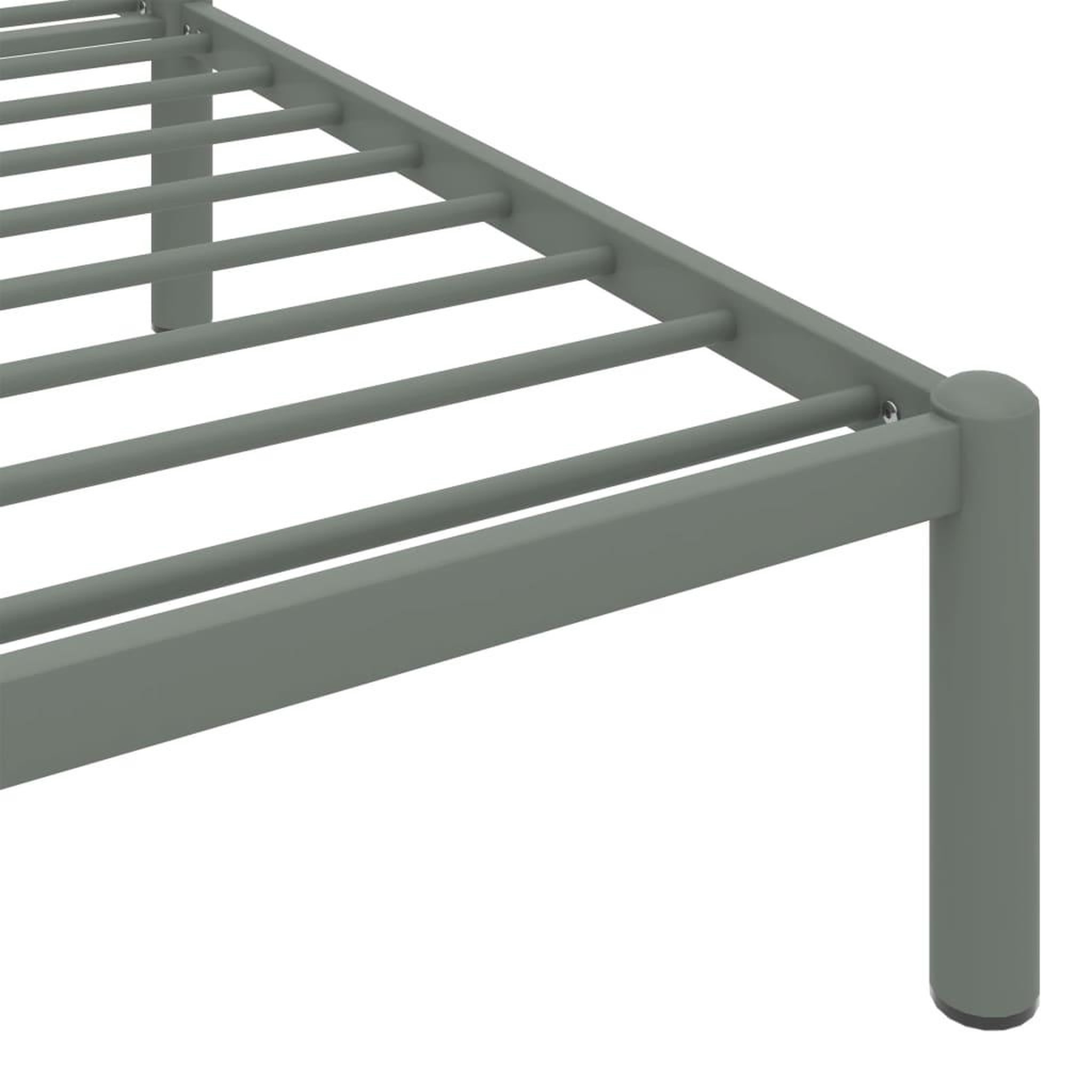Voir la diapositive 6 : VIDAXL Cadre de lit Gris Metal 100 x 200 cm