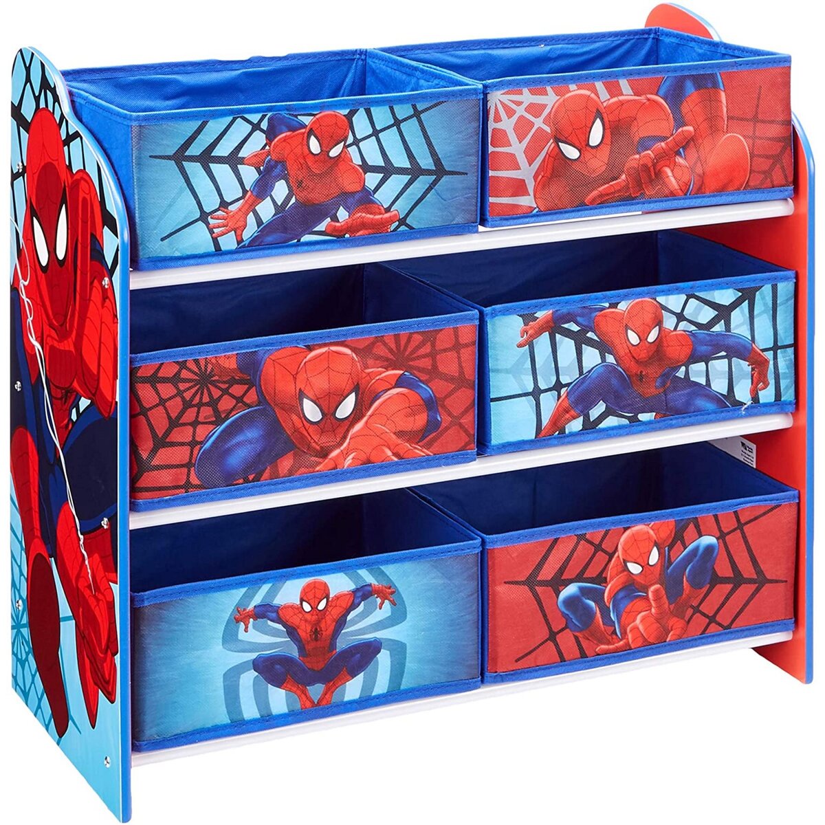MOOSE TOYS Spiderman Marvel Meuble de Rangement 6 corbeilles