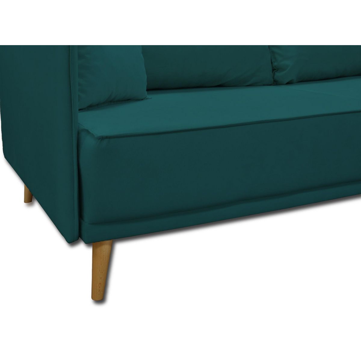 BEST MOBILIER Grenat - canapé 3 places fixe - en velours