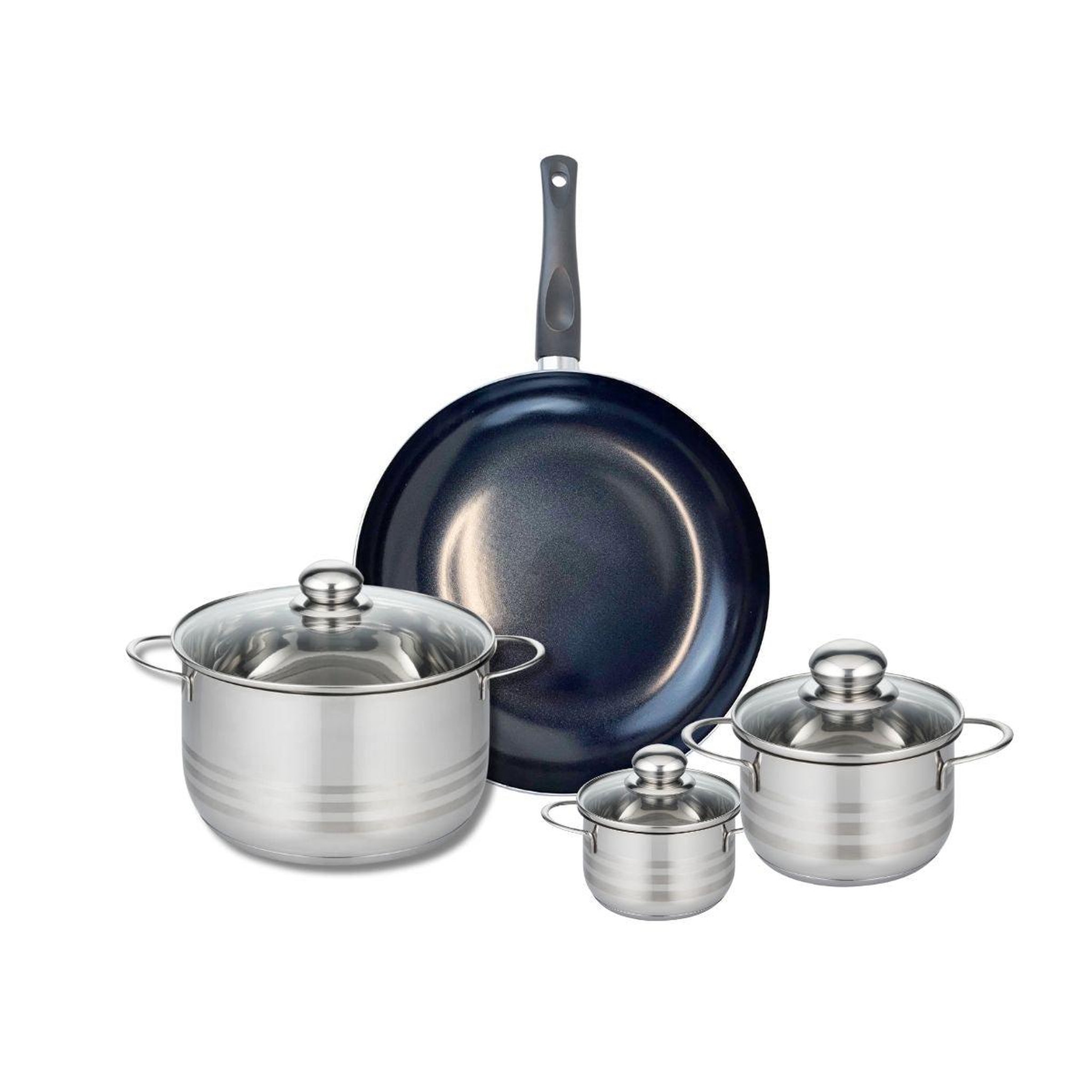 ELO Ensemble de 1 poêle de cuisson 32 cm et 3 faitouts 12, 16 et 24 cm elo prima brillant