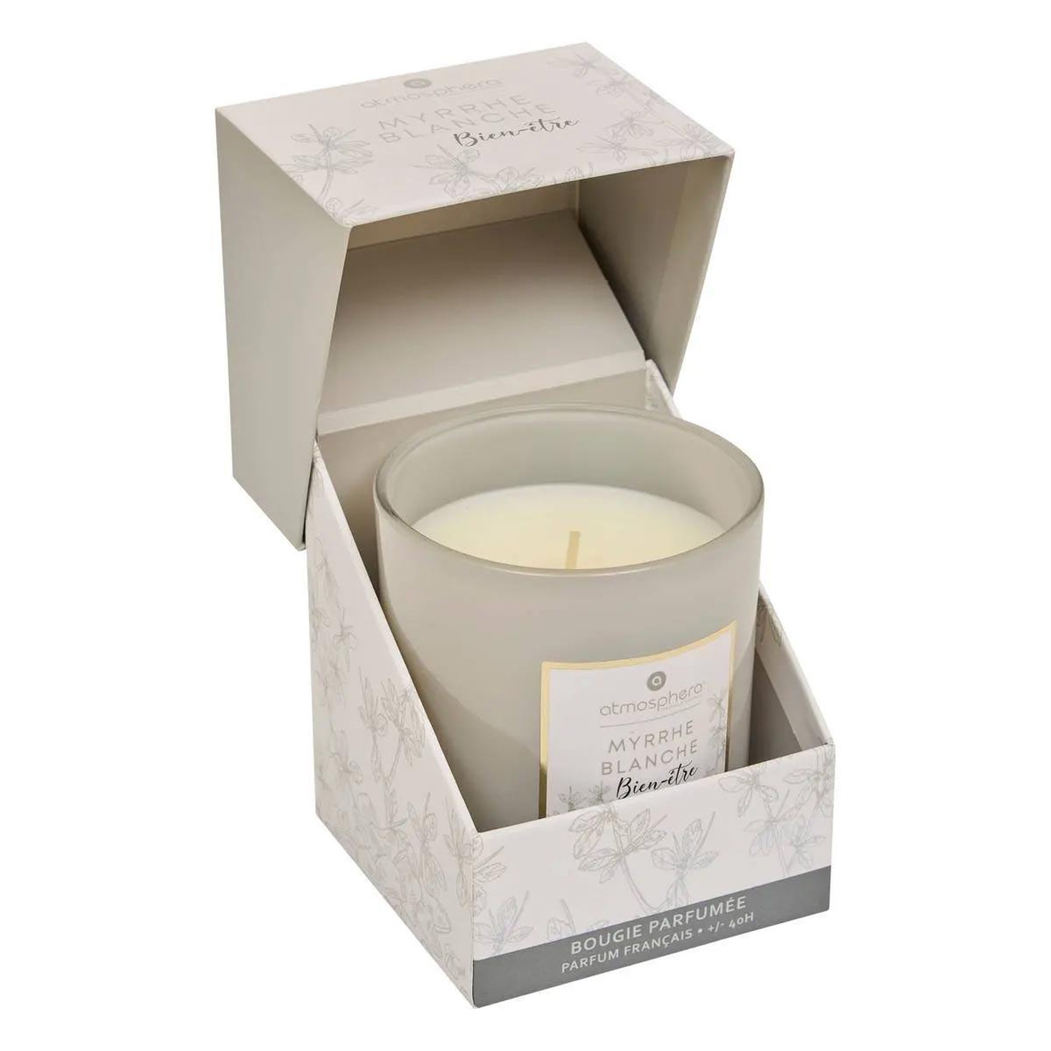 Voir la diapositive 2 : COMPTOIR DE LA BOUGIE Bougie parfumée  mael  190g myrrhe blanche