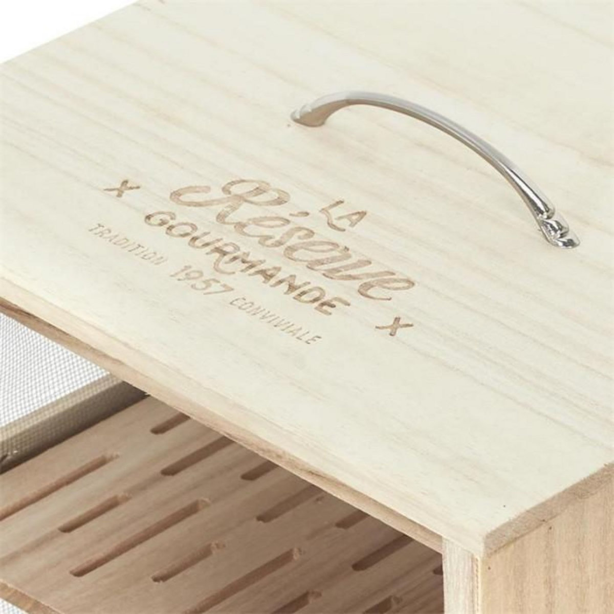 Paris Prix Étagère 3 Niveaux  Réserve Gourmande  39cm Naturel