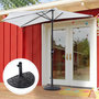 Voir la diapositive 2 : OUTSUNNY Pied de parasol base de lestage parasol demi-cercle résine imitation fonte motif fleur 50L x 31l x 32H cm