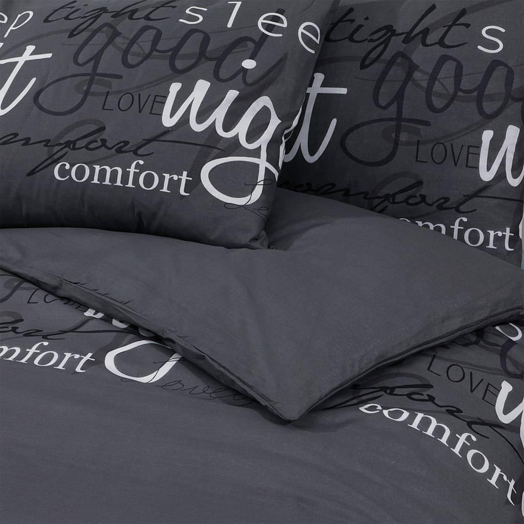 Voir la diapositive 5 : VIDAXL Ensemble de housse de couette Noir 225x220 cm Coton
